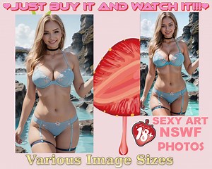 NSWF Blonde Model in Blue Bikini Art, Relaxed Summer Vibes Digital Art - Floral Bikini Girl Overlooking Ocean - Scenic Cliffside Portrait - Etsy