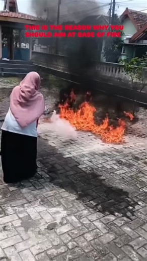 Fire Fort Services on Instagram: "Target The Base- Not The Flames 🧯 Most people make this mistake during fire emergencies! When using a fire extinguisher, always aim at the BASE of the fire — not the flames. Because the flames are just the result… the real danger is at the source. 🎯 Target the base → cut the fuel → stop the fire faster. Spread this awareness and save lives. 🚒🔥 Follow for more fire safety tips! #FireSafetyAwareness #FireExtinguisher #SafetyFirst #FirePrevention #EmergencyTips