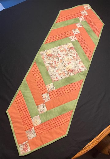 Quilted Autumn Muted Colors Table Runner: Diamond Pattern - Etsy