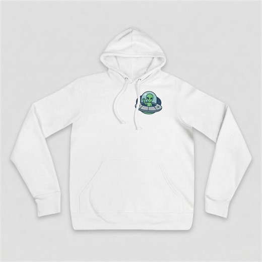 Intergalactic Tourist Retro Alien Hoodie, Vintage Sci-fi Art - Etsy