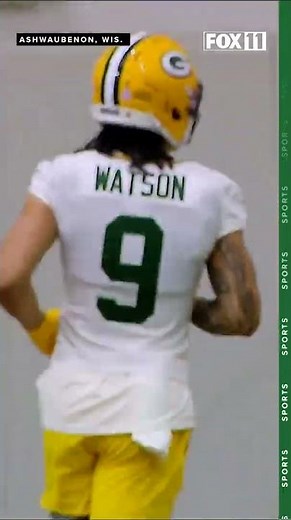 Christian Watson is back on the practice field after tearing his ACL last year