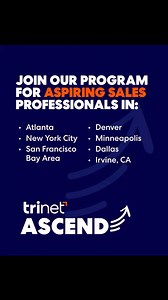 🚨 Great news today for aspiring sales professionals! 🚨 TriNet Ascend is expanding. 👀 Designed to enrich, educate, and empower the next generation of sales professionals, our Ascend program is building on the success of its first year in Metro Atlanta. We’re adding new locations, and broadening our curriculum to meet the growing demand for skilled sales talent in an evolving marketplace. The response to TriNet Ascend this last year has been incredible, and reiterated that businesses are clamor