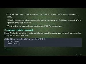 Auswahl zwischen Arrays und Objekten bei PHP MySQL-Abfragemethoden