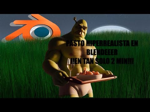!!!!!Como hacer pasto cesped en BLENDER 4.0 hiper realista!!!!