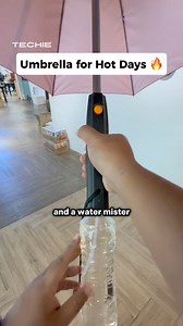 Umbrella with fan and water mister?!😱 Do you think this is a must have in Malaysia?Follow 👉 Techie Malaysia for more cool videos like this #umbrella #cooling #lifehacks #tech | Techie Malaysia