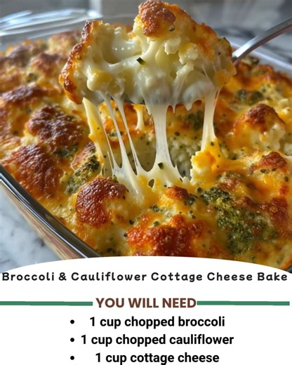 🥦🧀 Broccoli & Cauliflower Cottage Cheese Bake – Creamy, Cheesy & Low-Carb! 💚 A veggie-packed, protein-rich casserole that’s comforting, hearty, and perfect as a main or side! | Cooking with Sabrina