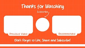Download Youtube End Screen with orange background video. Youtube Video Templates, backgrounds, Outro Cards, end screens, banners, channels. Social media design. Animation YouTube end screen. for free