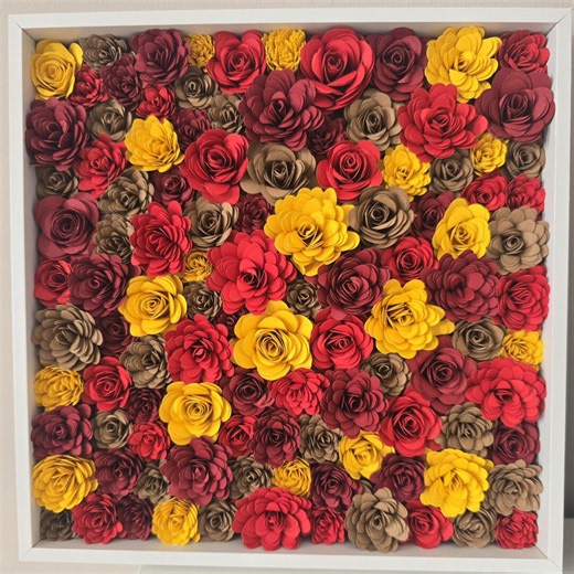 Handmade 3D Flower Shadow Box, Unique Floral Gift, Paper Flower Art, Home Decor, Handmade Decoration - Etsy