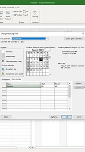 How to set working time in MS Project Pro? #msproject #oberemokii #microsoftproject