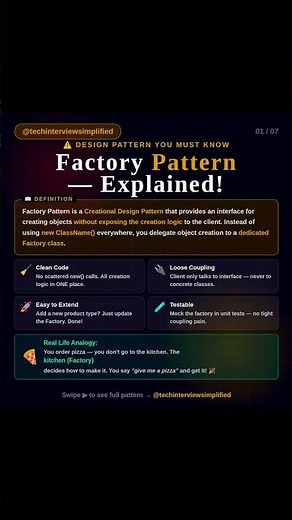 🏭 Factory Design Pattern Explained in Java | Real-Time Example