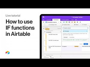 How to use the IF function in Airtable formulas | Live tutorial