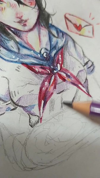 Ayano Aishi Fanart - Traditional Art Drawings