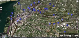 Visualization of a Vehicle Routing Problem on Make a GIF