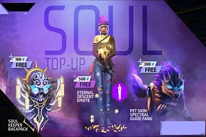 Garena releases new Soul Top-Up in Free Fire MAX, offering free emote, pet skin, and backpack