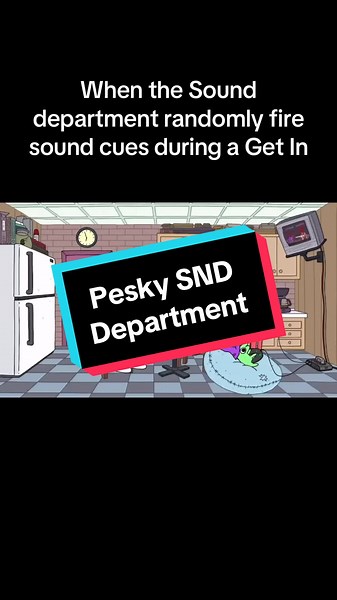 That pesky SND department when they don’t shout “Noise!” before firing cues #theatre #liveevents #musicaltheatre #sound #techtok #noise #fyp #trending #viral #stage