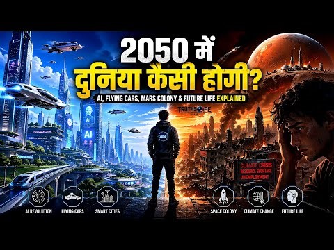 2050 Me Duniya Kaisi Hogi? AI, Flying Cars, Mars Colony & Future Life Explained | Hindi Documentary