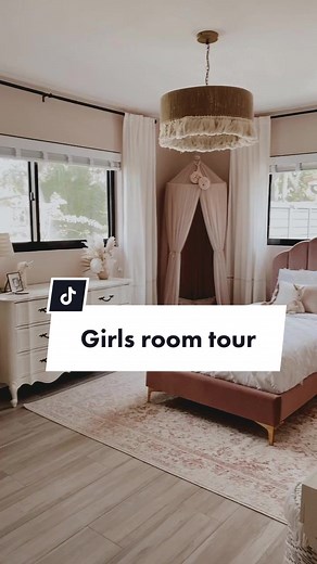 Girls room tour 💕 #roomtour #interiorstyling #roomtouraesthetic #nurseryinspo #fyp #bohostyle #interiordesigner #homedecor