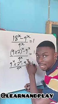 Learning how to solve exponential equations #maths #basicproblems #algebraequation