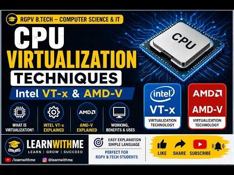 Topic : CPU Virtualization Techniques (Intel VT-x & AMD-V)