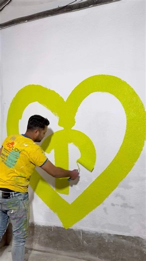 Wallpainting Fast Code 🏡#viralvideo #art #homedecor #trendingvideo #painting #shortfeed #wallart