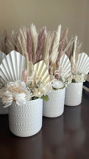 Elegant Centerpieces for Daughter's Baptism Celebration