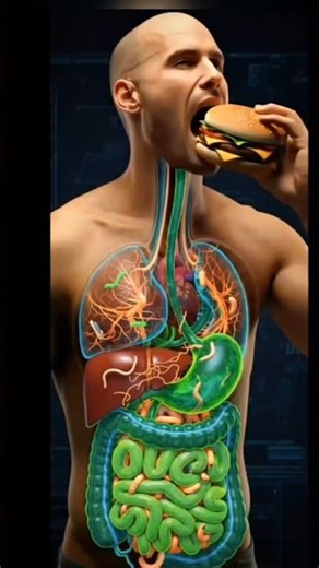 Inside Your Gut: 3D Animation of Hamburger Digestion & Parasite Worms