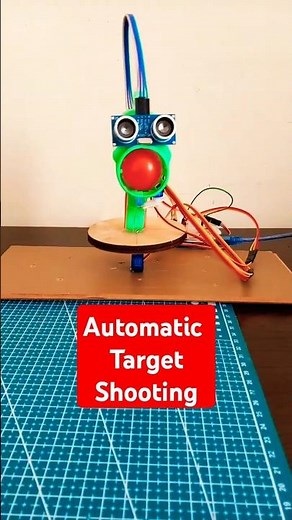 Arduino Automatic Target-Hitting Radar System! 🎯🚀#homemade