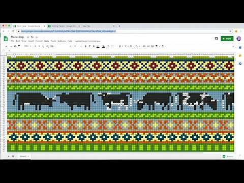 Using a spreadsheet to chart stranded knitting patterns