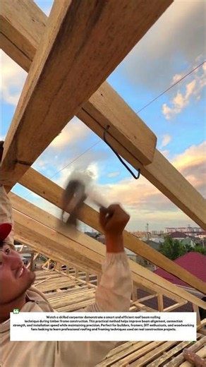 Smart Roof Beam Nailing Technique #Carpentry #Construction #Woodworking