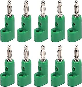 Sonew 10pcs 4mm Banana Plug Solderless Stackable Banana Plug Connectors J.10026()
