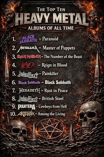 The Top Ten Heavy Metal albums of all time