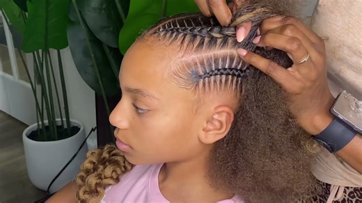 Two braids, but make it fun – quick style for when you’re in a rush