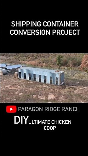 Shipping Container Conversion Project 📦☑️ Modifying 40 Ft Conex to an Ultimate Chicken Coop #shorts