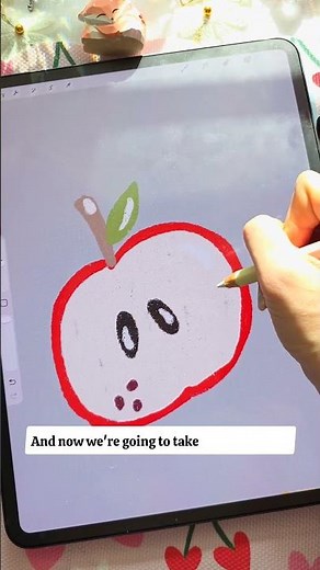 Draw An Apple Procreate Tutorial! beginner level drawing #dailydrawing #beginnerdrawing #procreate