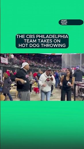 The CBS Philadelphia team takes on hot dog throwing