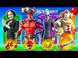 The RANDOM HALLOWEEN BOSS Challenge in Fortnite (Billy Jigsaw, Pennywise, Slenderman, Mephisto)