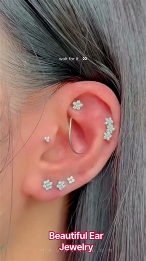 ✨ Stunning Ear Piercing Ideas | Beautiful & Trendy Ear Jewelry Collection 💎😍