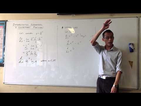 Differentiating Exponential Functions: e