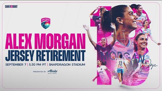 San Diego Wave FC retires Alex Morgan's jersey