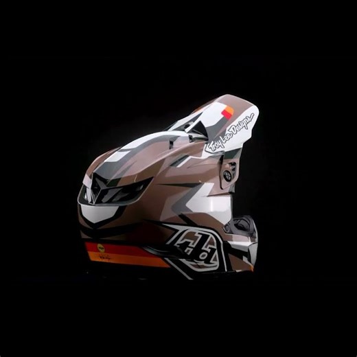 Troy Lee Designs D4 Polyacrylite Helmet Roamer - Clay