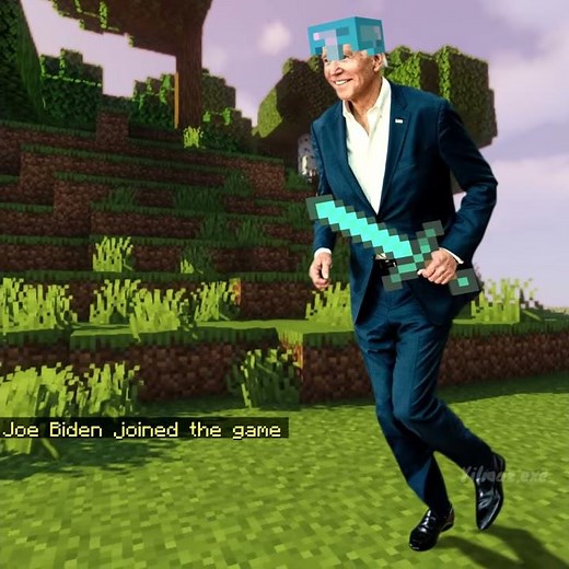 Trump & Biden play Minecraft