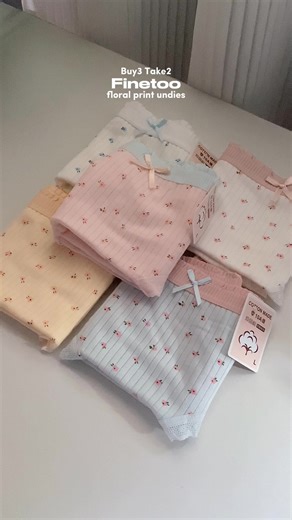 Cotton floral print undies ✨ #cottonpanty #panties #finetoo #womenswear