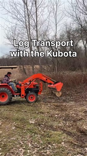 Matt & Monica on Instagram: "Skidding the cottonwood logs to the wood yard is easy with the Kubota. #kubota #tractor #logging #livingouramericandream #polebarn"