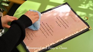 Wechef 20 Pack of Menu Covers 8.5"x14inches 5 Pages 10 Views Bar Cafe Restaurant Book Black Folder