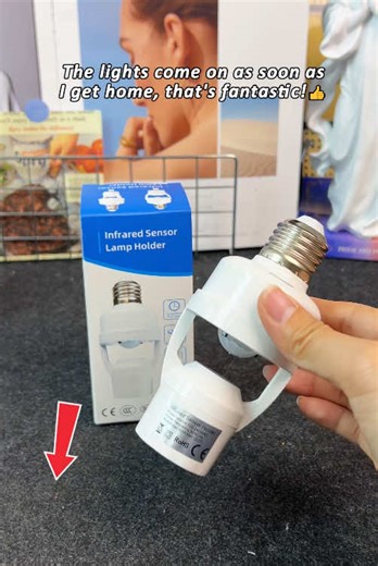 E27 LED Lamp Bulb Holder with Motion Sensor