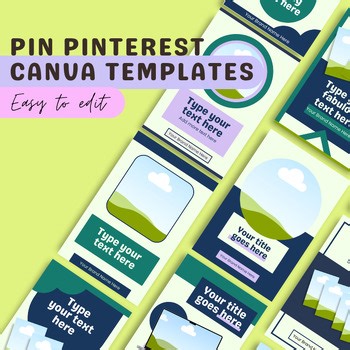 Pinterest Pin Canva Templates for Teacherpreneurs |Editable Pins for TPT Sellers