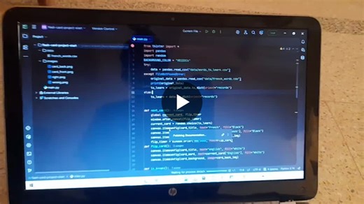 #python #tkinter #gui #100daysofcode #programming #fresher #learning #flash_card_project #miles_to_km | Prathiksha M k