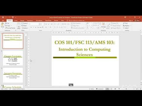 COS 101/ (AMS 103): Introduction to Computing Sciences