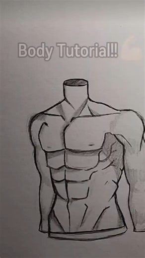 Body tutorial (male) ✨| #shorts #howtodraw #art #drawing #sketch
