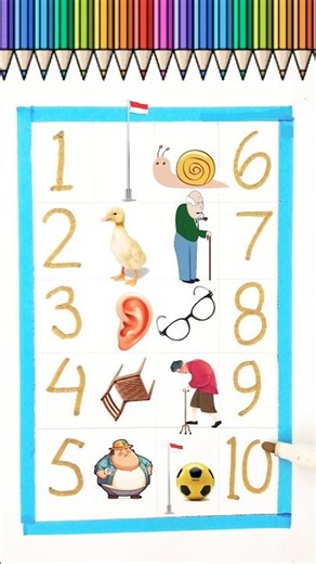 numbers that resemble objects #art #education #paud